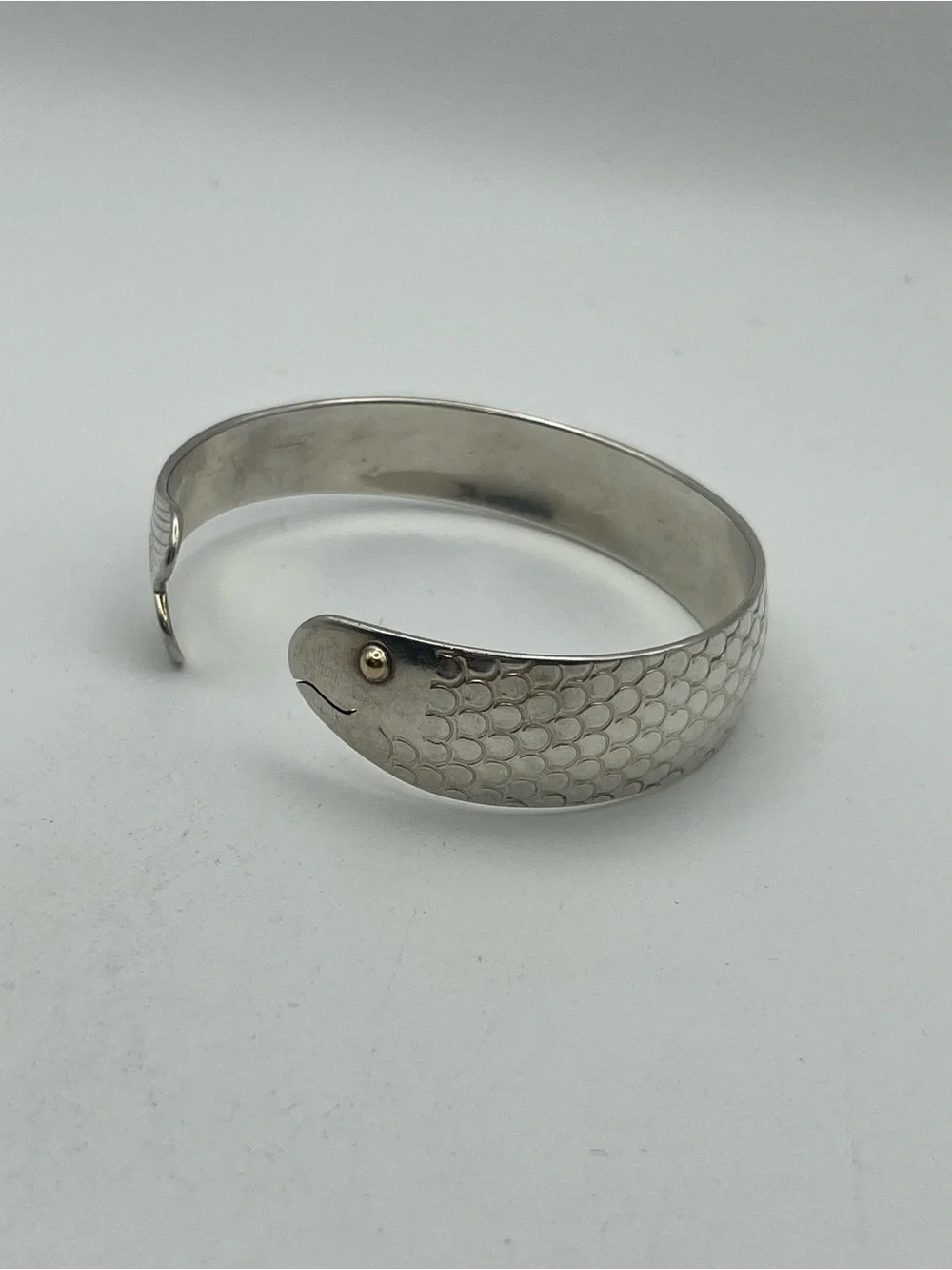 Eden Hand Arts herring cuff bracelet 14k & sterling silver Large Cape Cod - Picture 11 of 16
